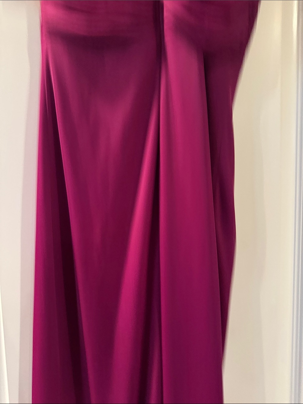Cache Fuchsia One-Shoulder Ruched Maxi Dress - Picture 6 of 6